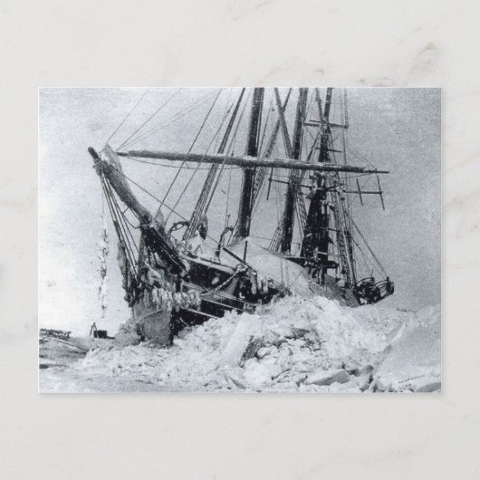 Fram, Nansen's ship, in polar ice Postkarte (Vorderseite)