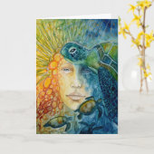 Framable Card: Sea Urchin Queen Karte (Gelbe Blume)
