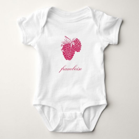 Framboise (Himbeere) Baby Strampler (Vorderseite)