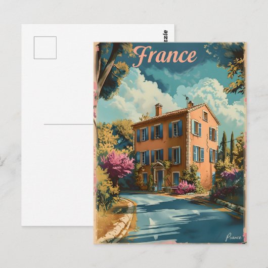 Framce Provence Vintag Postkarte (Vorne/Hinten)