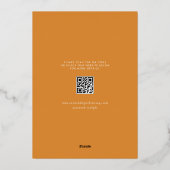 Frame Fall QR Code im Herbst Save the Date Folieneinladung (Rückseite)