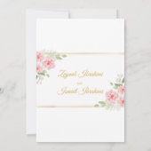 Frame Gold Blätter florale islamische Hochzeit Einladung (Rückseite)