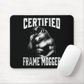 Frame Mogging - lustiges Cringe-Alpha-Wolf Mousepad (Mit Mouse)