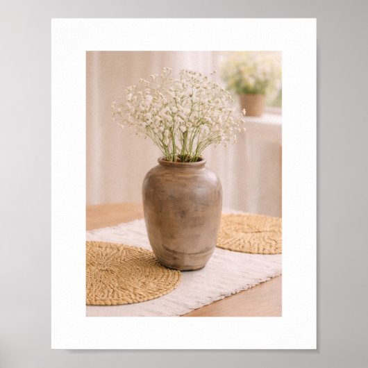 Frame Ready Art Baby’s Breath Neutral Farmhouse Poster (Vorne)