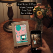 Framed 1950s Music Art Dementia Gift with QR Code Acrylschild