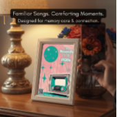 Framed 1950s Music Art Dementia Gift with QR Code Acrylschild