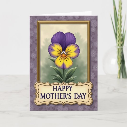 Framed Floral Mothers Day Card Karte (Vorderseite)