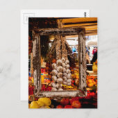 Framed Garlic at a Market Postkarte (Vorne/Hinten)