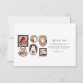 Framed Ghost & Cat Halloween 1st Birthday Dankeskarte (Vorderseite)