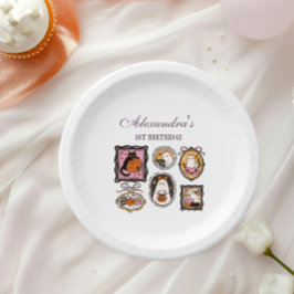 Framed Ghost & Cat Halloween 1st Birthday Pappteller