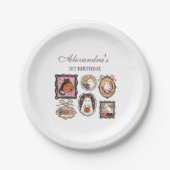 Framed Ghost & Cat Halloween 1st Birthday Pappteller (Vorderseite)