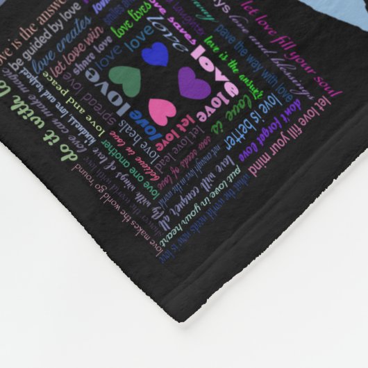Framed Hearts Patchwork Fleece Blanket (Ecke)