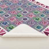 Framed Hearts Patchwork Fleece Blanket Sherpadecke (3/4)