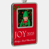 Framed Photo Ornament-Baby's First  Rahmen-Ornament Silber (Rechts)