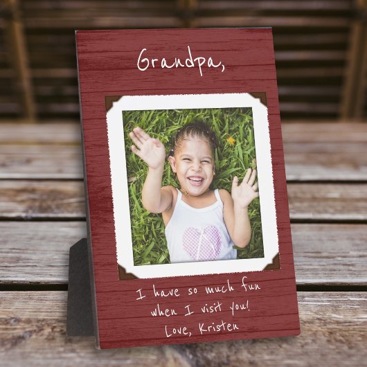 Framed Photo Plaque for Grandma / Grandpa Fotoplatte