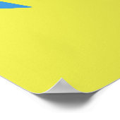 Framed print with Flag of Bady Bassitt, Brazil Poster (Ecke)