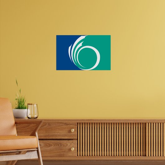 Framed print with Flag of Ottawa, Canada Poster (Wohnzimmer 2)