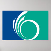 Framed print with Flag of Ottawa, Canada Poster (Vorne)