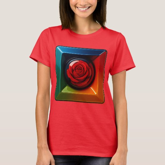 Framed Rose Color Pop T-Shirt (Vorderseite)
