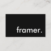 Framer. Visitenkarte (Vorderseite)