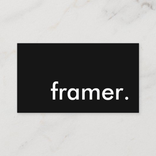 Framer. Visitenkarte (Vorderseite)