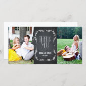 Framing-Blätter Hochzeit Dankeschön Chalkboard Kar Dankeskarte (Vorne/Hinten)