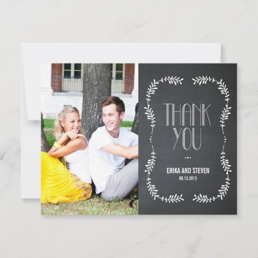 Framing-Blätter Hochzeitskartentafel Dankeskarte (Vorderseite)