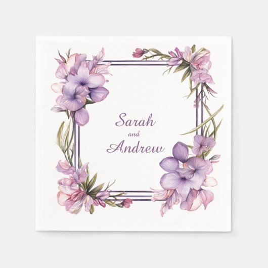 Framing Lilah Blume (kein Datum): Hochzeit von Nap Serviette (Vorderseite)
