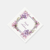 Framing Lilah Blume: Personalisierte Hochzeit von Serviette (Ecke)