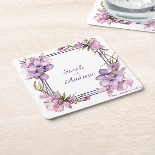 Framing Lilah-Blume: Personalisierter Untersetzer  (angewinkelt)