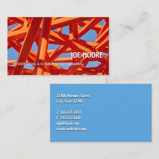Framing-Unternehmer Visitenkarte (Vorne/Hinten)
