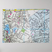 Framingham, MA Vintag Map Poster (Vorne)