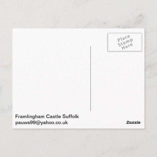 Framlingham Castle Suffolk Postkarte (Rückseite)