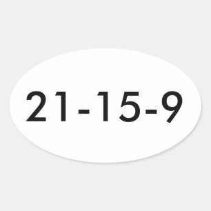 Fran WOD 21 15 9 Ovaler Aufkleber