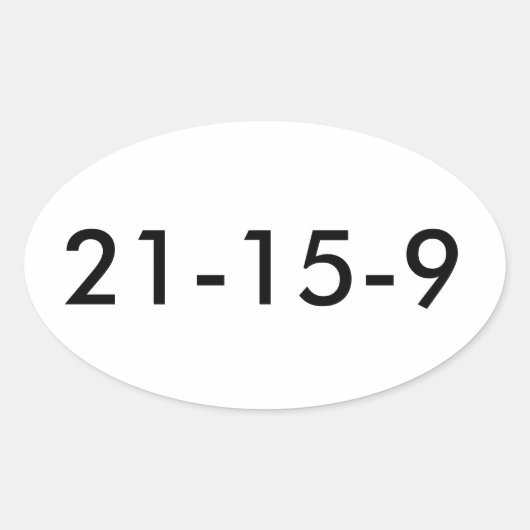 Fran WOD 21 15 9 Ovaler Aufkleber (Vorderseite)