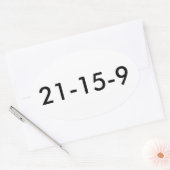 Fran WOD 21 15 9 Ovaler Aufkleber (Umschlag)