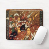 Franc 9084 f.20v: Ritter zu Pferd Mousepad (Mit Mouse)