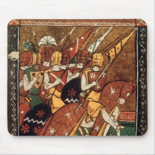 Franc 9084 f.20v: Ritter zu Pferd Mousepad