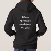 "FRANCAIS""Mon Confident" Le Chat Personnalisé Hoodie (Rückseite)