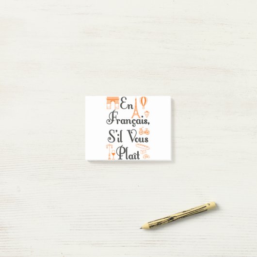 Francais S. il Vous Plait Französischer Lehrer Stu Post-it Klebezettel (Auf Schreibtisch)
