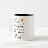 Francais S. il Vous Plait Französischer Lehrer Stu Zweifarbige Tasse (Vorderseite Links)