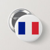 Française - Flagge Frankreichs Button (Vorne & Hinten)