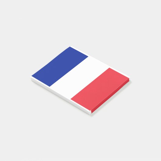 Française - Flagge Frankreichs Post-it Klebezettel (angewinkelt)