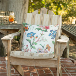 France 1830 Floral Antique Wallpaper Kissen