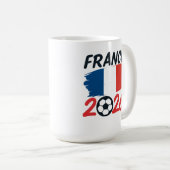 France 2026 Soccer Fan Design Flag Colors Kaffeetasse (VorderseiteRechts)