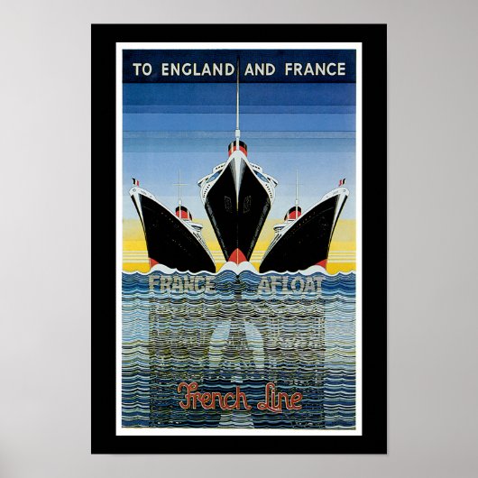 France Afloat - French Line Poster (Vorne)