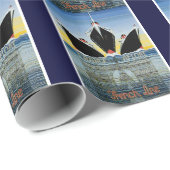 France Afloat - French Line Poster Geschenkpapier (Rolleneckpunkt)