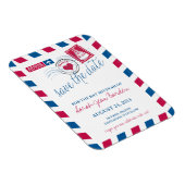 FRANCE Air Mail Bat Mitzvah Save the Date 3x4 Magnet (Rechte Seite)