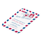 FRANCE Air Mail Bat Mitzvah Save the Date 3x4 Magnet (Linke Seite)