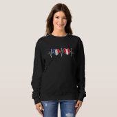 France And Peru Peruvian Flag Flag Premium Sweatshirt (Vorne ganz)